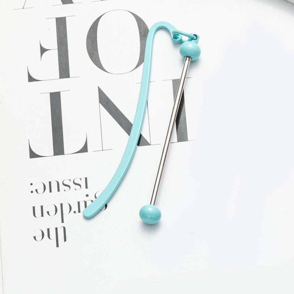 Wholesale Solid Color Beadable Bookmarks Metal DIY for Beadable Bar